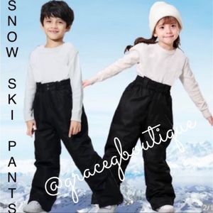 Youth Snow Pants Snowsuit Pants Ski Unisex Boys or Girls Black Size Large